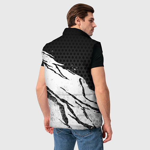 Мужской жилет Россия - черно-белый герб / 3D-Черный – фото 4