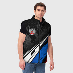 Мужской жилет Федерация бокса России - триколор, цвет: 3D-черный — фото 2