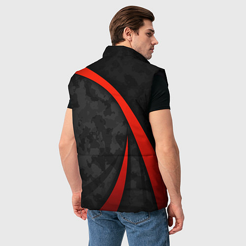 Мужской жилет Федерация бокса - камуфляж / 3D-Черный – фото 4