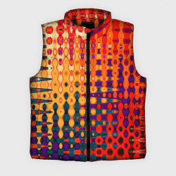Мужской жилет Красно-жёлтый абстракция, цвет: 3D-черный
