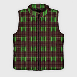 Мужской жилет Neon color black and green stripes, цвет: 3D-черный