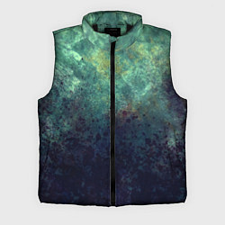 Мужской жилет Абстракция - dark purple splashes on emerald color