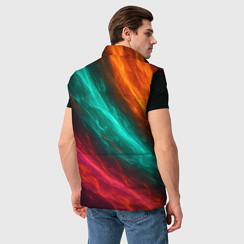 Мужской жилет Разноцветное движение / 3D-Черный – фото 4