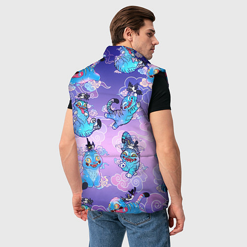 Мужской жилет Тигр с сорокой / 3D-Черный – фото 4