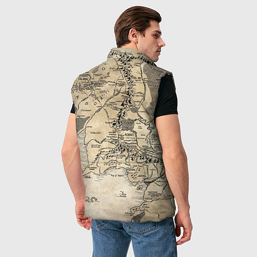Мужской жилет Властелин колец карта / 3D-Черный – фото 4