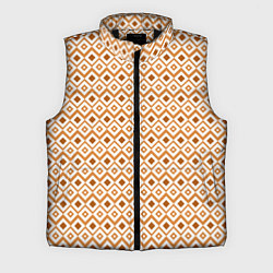 Мужской жилет Паттерн с ромбиками коричневый, цвет: 3D-черный
