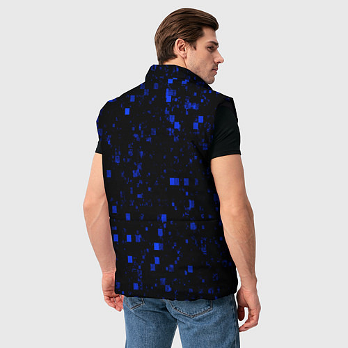 Мужской жилет Color blue khaki / 3D-Черный – фото 4