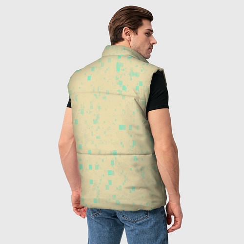Мужской жилет Color beige turquoise / 3D-Черный – фото 4