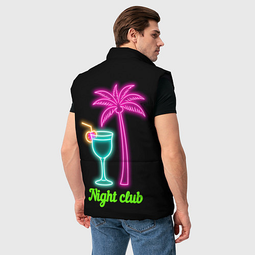 Мужской жилет Night club neon / 3D-Черный – фото 4