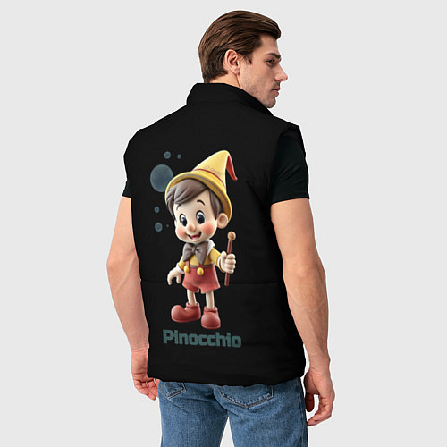Мужской жилет Pinocchio / 3D-Черный – фото 4