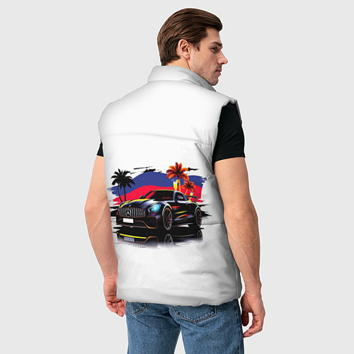 Мужской жилет Mercedes amg / 3D-Черный – фото 4