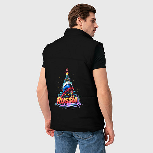 Мужской жилет Ёлка и компания / 3D-Черный – фото 4