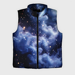 Мужской жилет Волшебная дымка тёмно-синий с искрами, цвет: 3D-черный