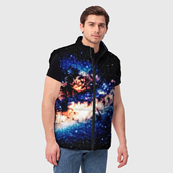 Мужской жилет Бесконечный космос и туманность, цвет: 3D-черный — фото 2