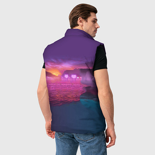 Мужской жилет Venom near his motorcycle - ai art fantasy / 3D-Черный – фото 4