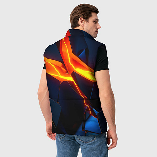 Мужской жилет Plate fractures / 3D-Черный – фото 4