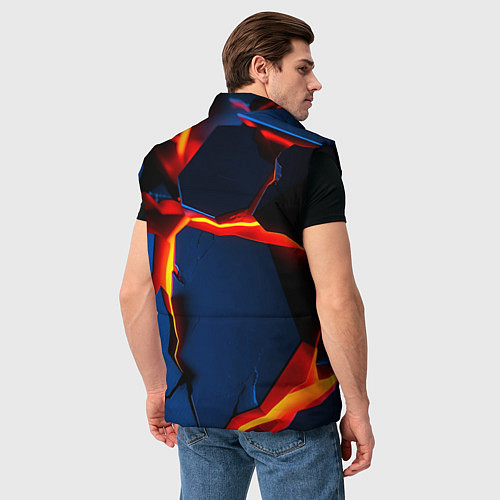Мужской жилет Glow orange neon / 3D-Черный – фото 4
