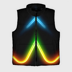 Мужской жилет Neon multicolored lines, цвет: 3D-черный