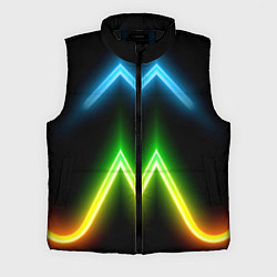 Мужской жилет Neon multicolored lines, цвет: 3D-черный