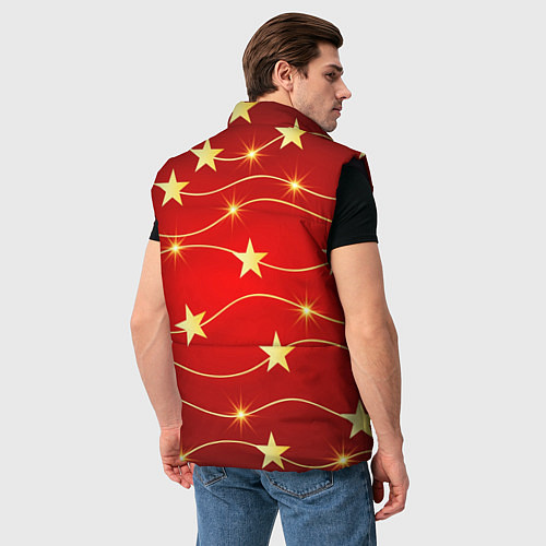 Мужской жилет Звёздная гирлянда / 3D-Черный – фото 4