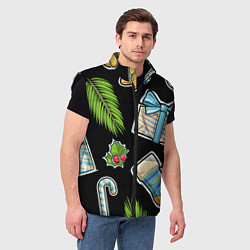 Мужской жилет Christmas soul, цвет: 3D-черный — фото 2