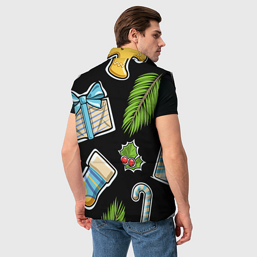Мужской жилет Christmas soul / 3D-Черный – фото 4
