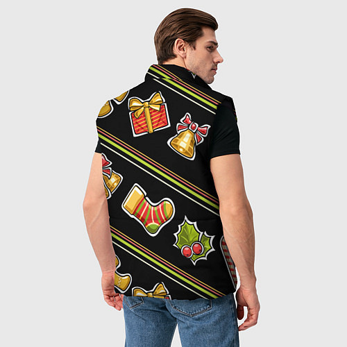 Мужской жилет Рождественский дух / 3D-Черный – фото 4