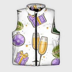 Мужской жилет Новогодний вайб, цвет: 3D-черный