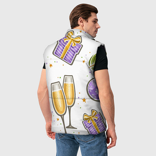 Мужской жилет Новогодний вайб / 3D-Черный – фото 4