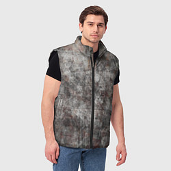 Мужской жилет Абстракция - gray stone, цвет: 3D-черный — фото 2