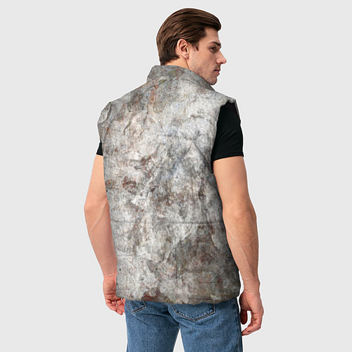 Мужской жилет Абстракция - gray limestone / 3D-Черный – фото 4