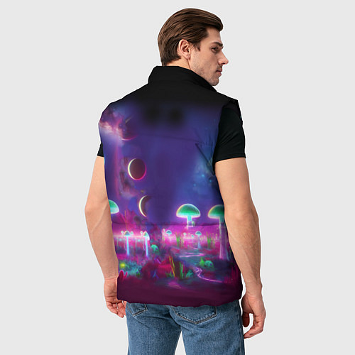 Мужской жилет Космонавт Шрук в неоновом скафандре на загадочной / 3D-Черный – фото 4