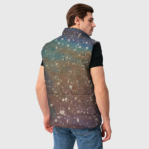 Мужской жилет Мокрый маслянный асфальт / 3D-Черный – фото 4