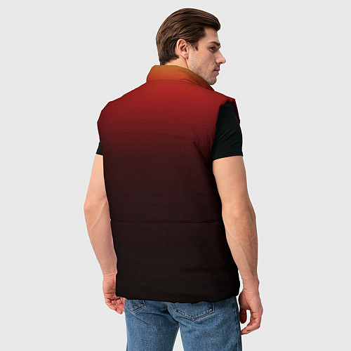 Мужской жилет Узор с конем огнем / 3D-Черный – фото 4