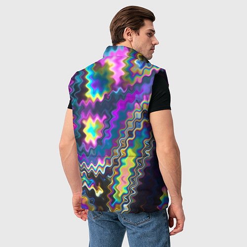 Мужской жилет Абстракция переливы / 3D-Черный – фото 4