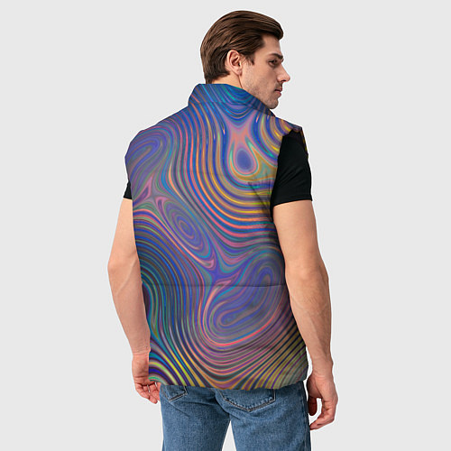 Мужской жилет Абстрактная рябь / 3D-Черный – фото 4