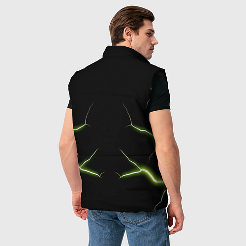 Мужской жилет Color green black / 3D-Черный – фото 4