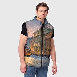 Мужской жилет Зимний Санкт-Петербург, цвет: 3D-черный — фото 2