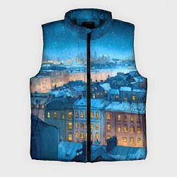 Мужской жилет Крыши зимнего Питера, цвет: 3D-черный