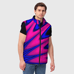 Мужской жилет Multicolored color neon, цвет: 3D-черный — фото 2