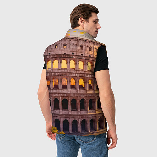 Мужской жилет Колизей в лучах заката / 3D-Черный – фото 4