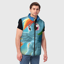 Мужской жилет My littlle pony, цвет: 3D-черный — фото 2