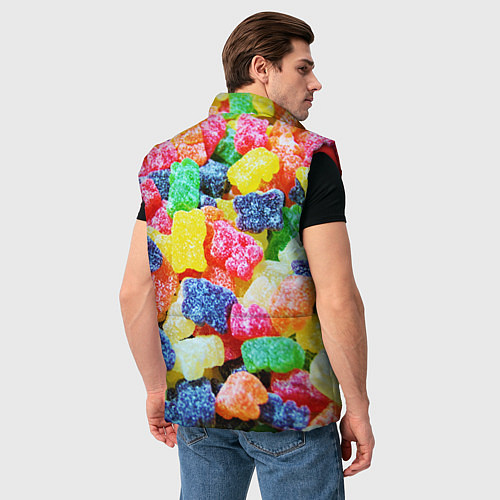 Мужской жилет Мармеладные мишки / 3D-Красный – фото 4