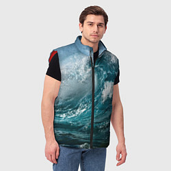 Мужской жилет Волна, цвет: 3D-красный — фото 2