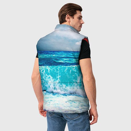 Мужской жилет Волны / 3D-Красный – фото 4