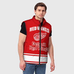 Мужской жилет Detroit red wings, цвет: 3D-черный — фото 2