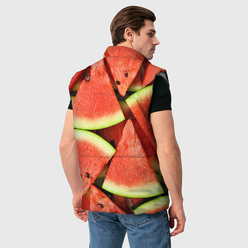 Мужской жилет Дольки арбуза / 3D-Светло-серый – фото 4