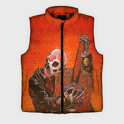 Мужской жилет Скелет с гитарой, цвет: 3D-черный