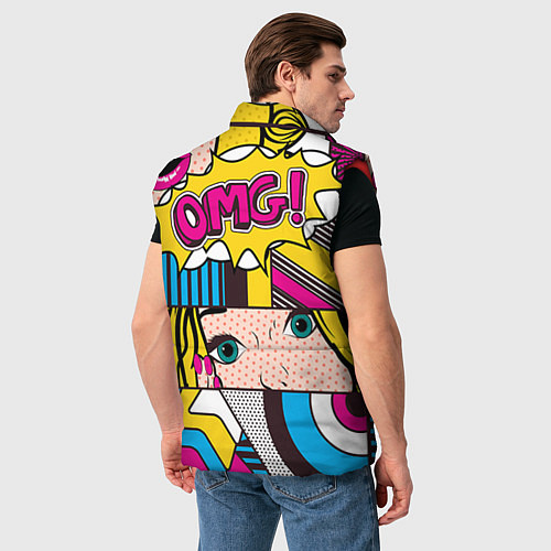Мужской жилет POP ART / 3D-Красный – фото 4