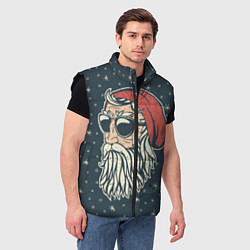 Мужской жилет Санта хипстер, цвет: 3D-черный — фото 2